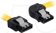 DELOCK 82829 - SATA 6 Gb/s Kabel gerade auf rechts gewinkelt 50 cm gelb