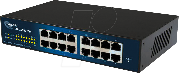 ALLNET ALLSG8316 - Switch, 16-Port, Gigabit Ethernet