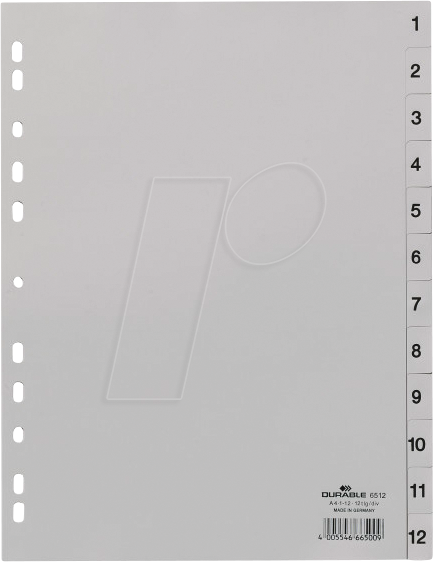 KREG A4 1-12 - Kunststoffregister, A4 (1-12)