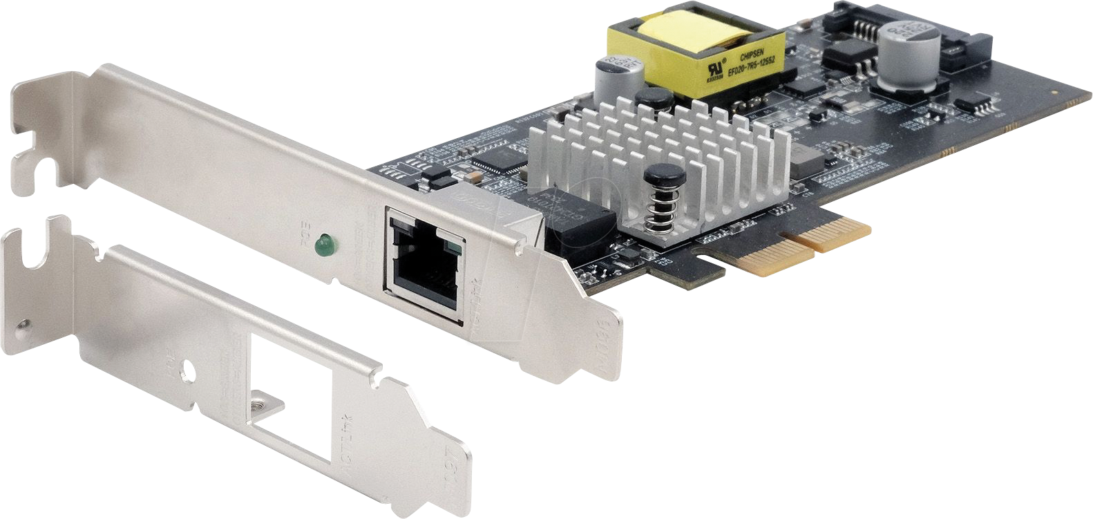 EXSYS EX-60121 - Netzwerkkarte, PCIe, Gigabit Ethernet, 1x RJ45, PoE
