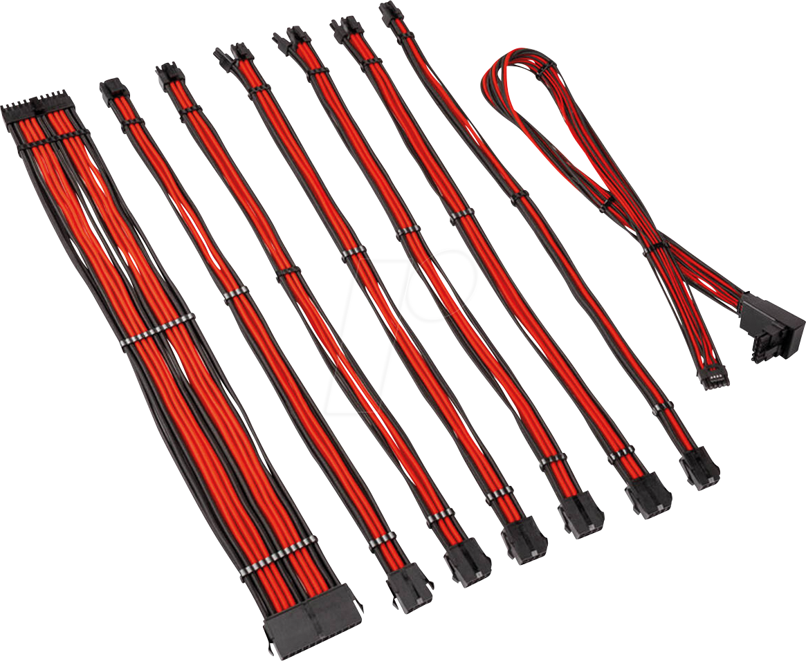 KOLINK 05723 - Kolink Core Pro Kabelset 12V-2x6 Typ 2 - schwarz/rot