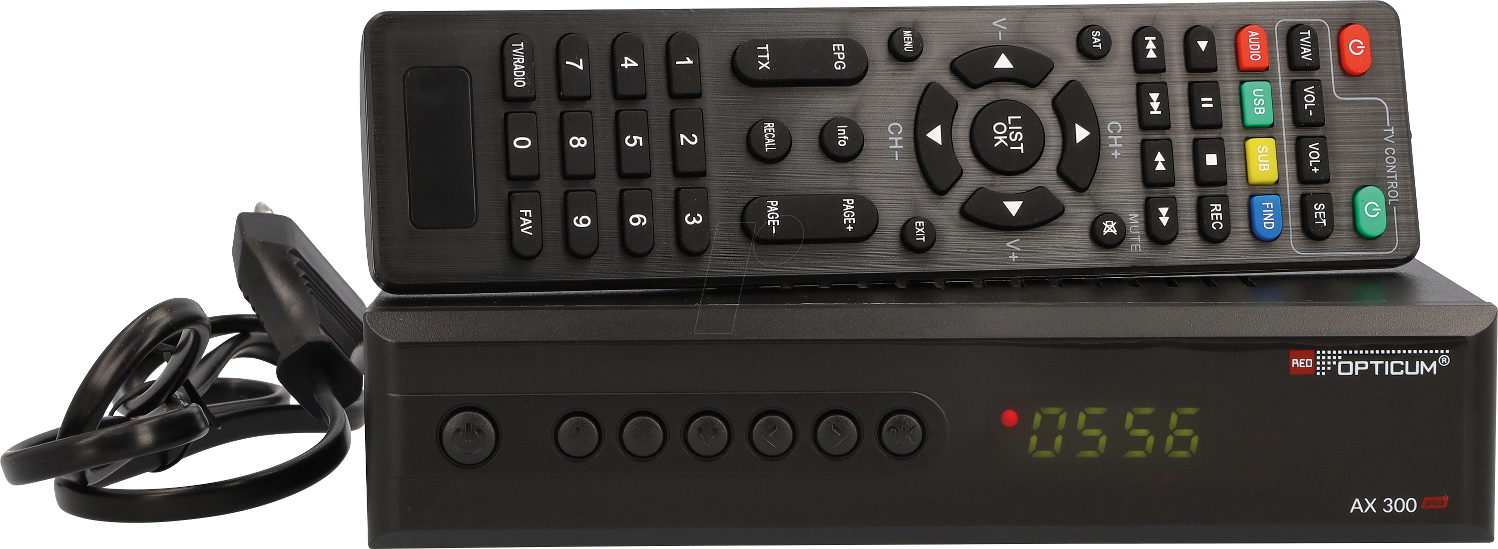 OPTICUM AX300+ P - Receiver, DVB-S2, 1080p, AX 300 plus mit PVR