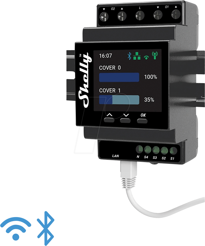 SHELLY PRO DC PM - Shelly Pro Dual Cover PM
