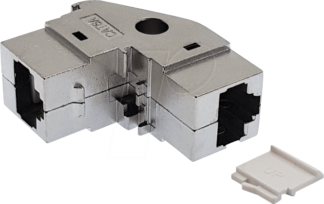 TTL 1809 - Cat.6A Buchse/Buchse Keystone-Modul 90° geschirmt