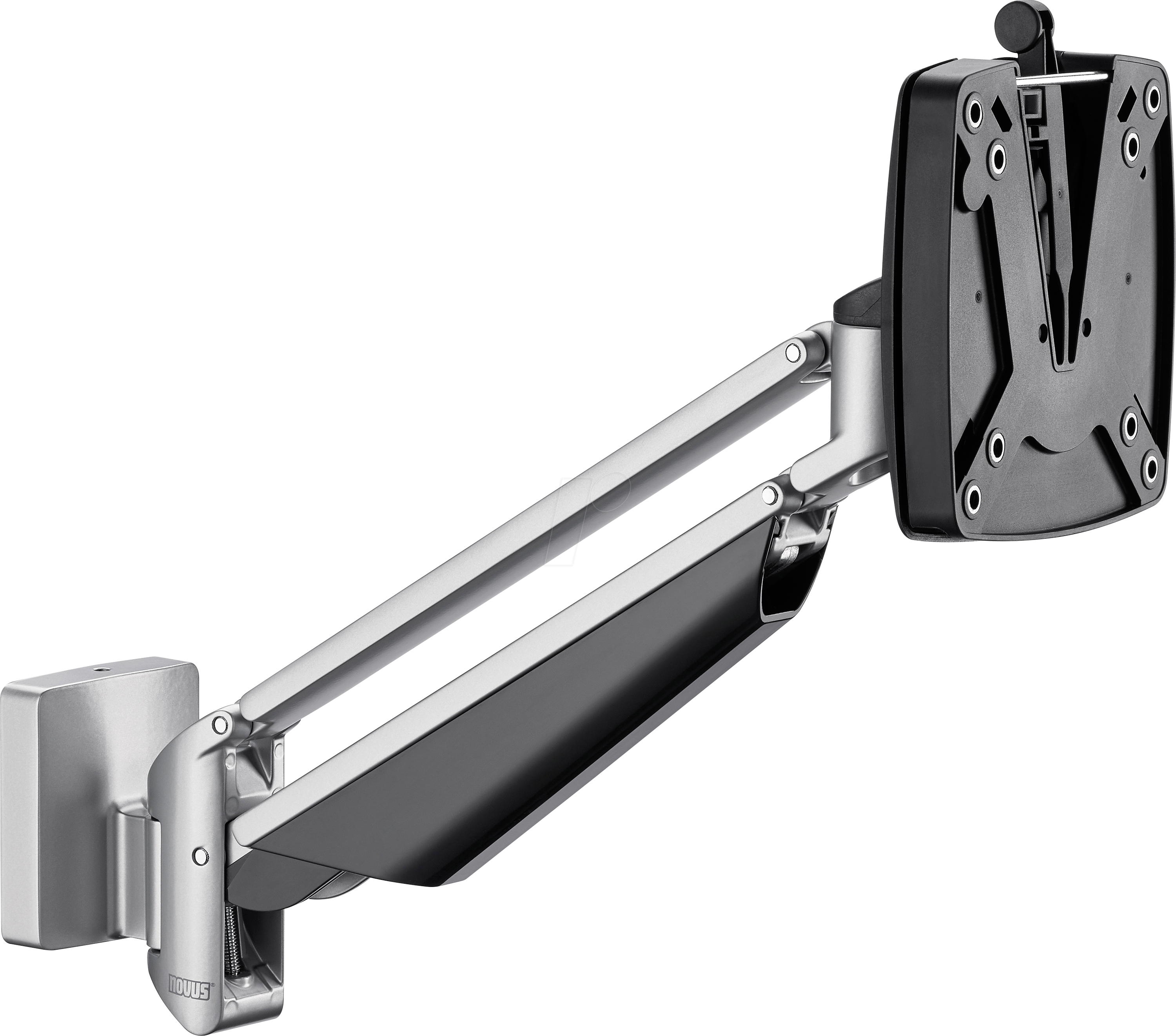 NOVUS 9901079000 - Monitor Halter, 1 Display, Slatwallmontage, silber 2-7 kg