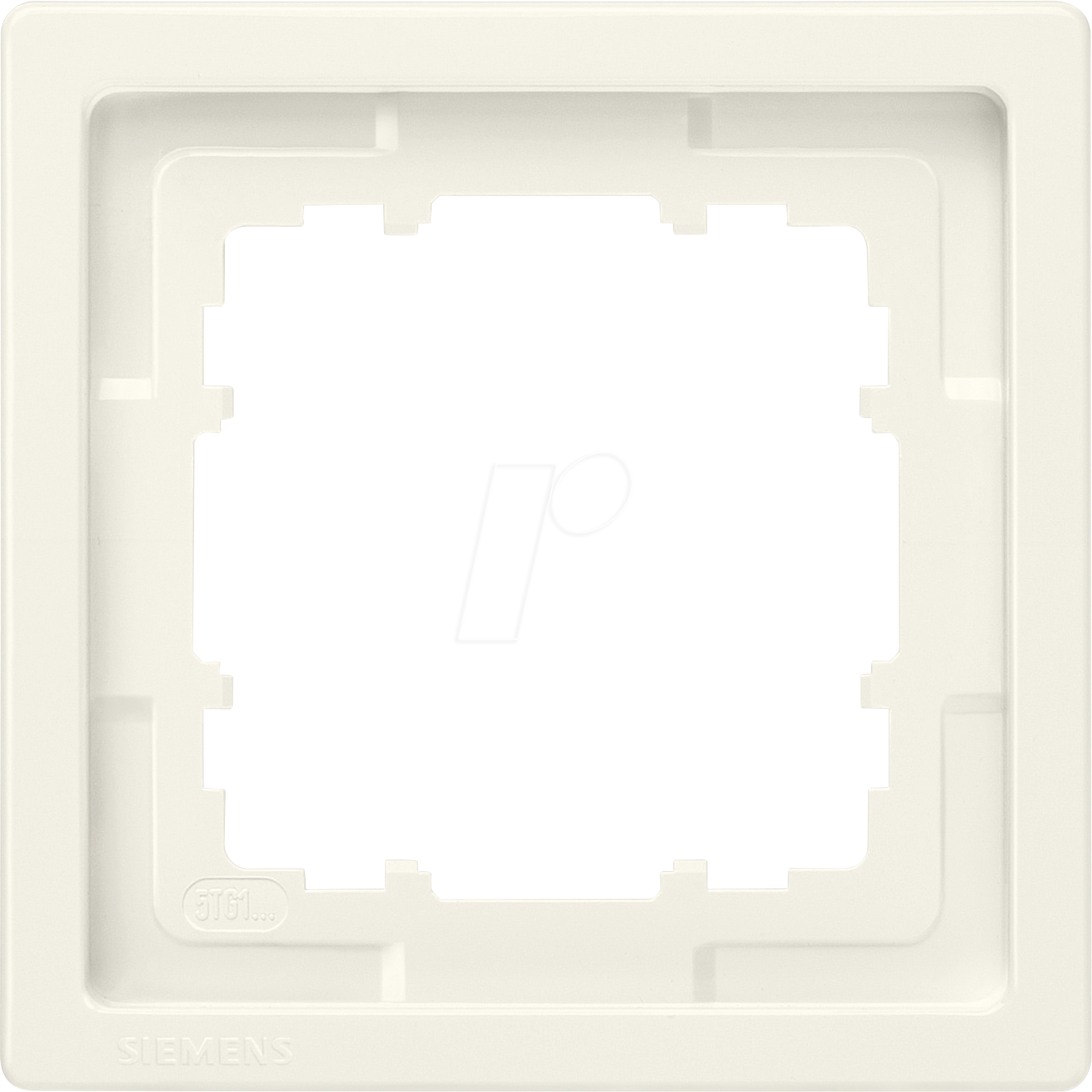Thumbnail - SIE 5TG1321 - DELTA style, titanweiß Rahmen, 1-Fach, 82x 82mm