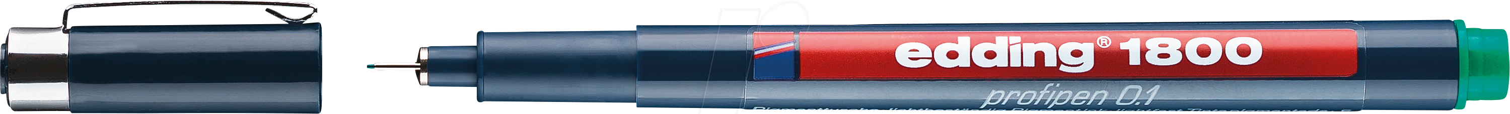 EDDING 1800-01GN - Präzisionsfeinschreiber, 0,25 mm, grün