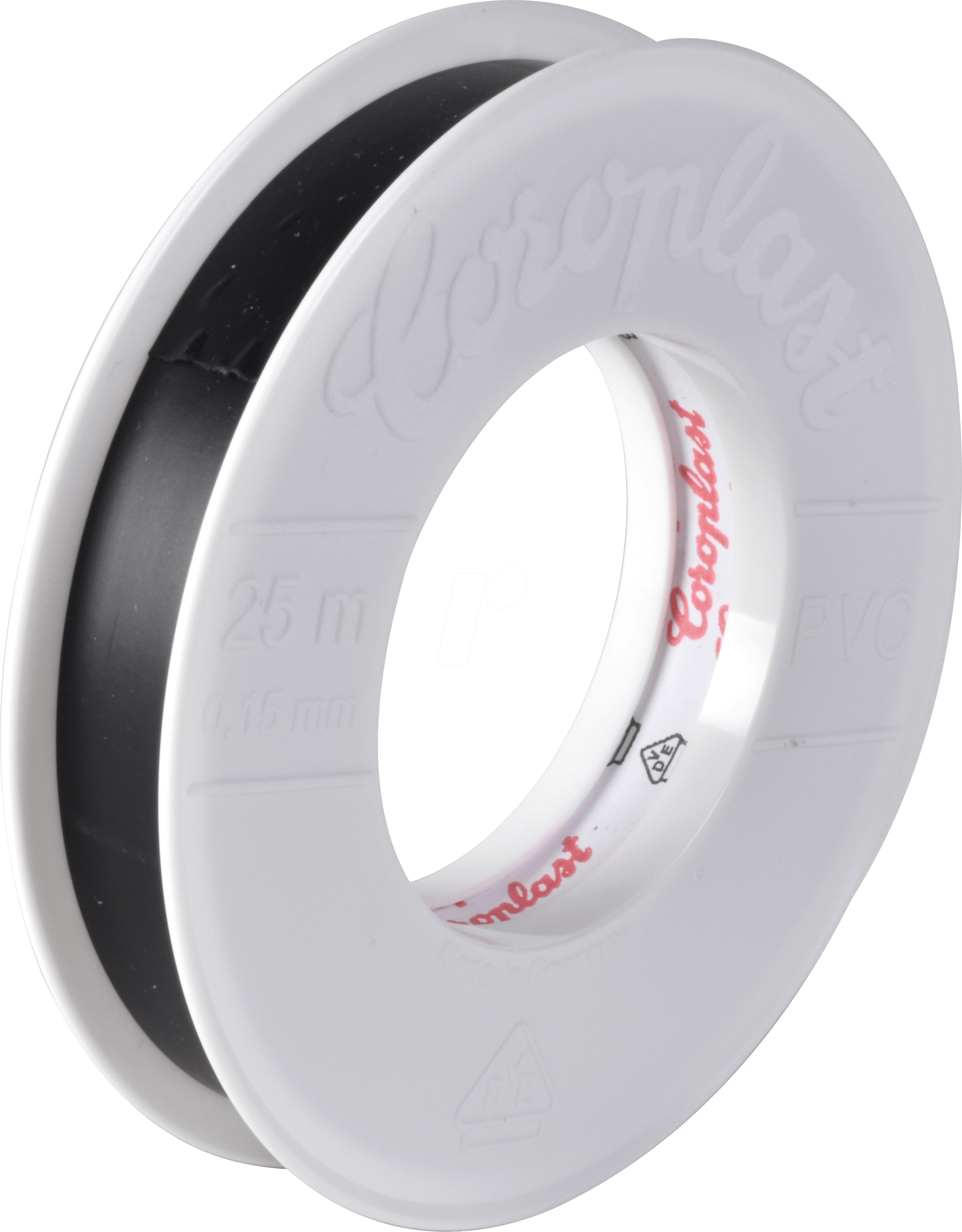 CORO 1437 - Elektroisolierband 301 KB4, 25 m, 15 mm, schwarz