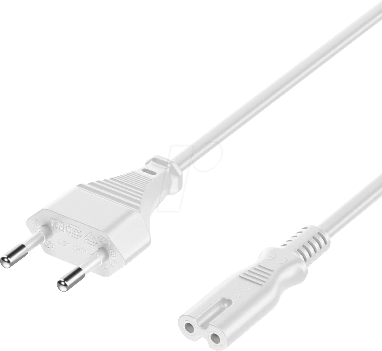 PURE NK4002-050S - Euro Stecker > IEC Buchse (C7) Weiß 5,0m