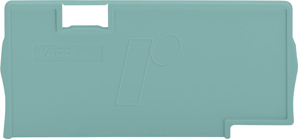 WAGO 2006-1393 - Trennplatte, 2 mm dick, überstehend, grau