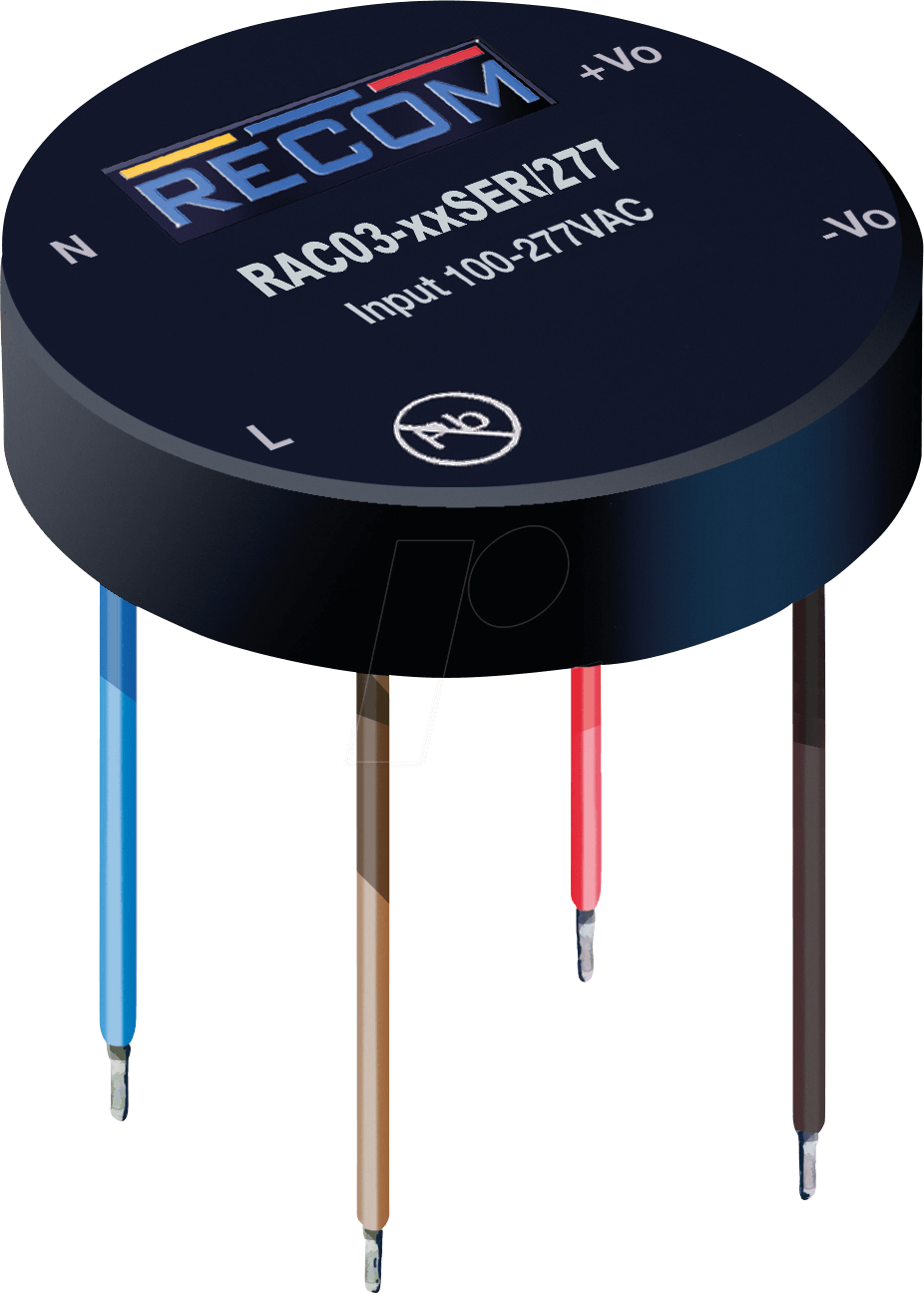 Thumbnail - RAC03-24SER277 - AC/DC-Wandler, 85 - 305 V AC, 24 V DC, Modul