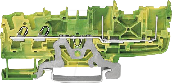 WAGO 2022-1407 - 2-Leiter/2-Pin-Basisklemme, 2,5 mm², grün-gelb