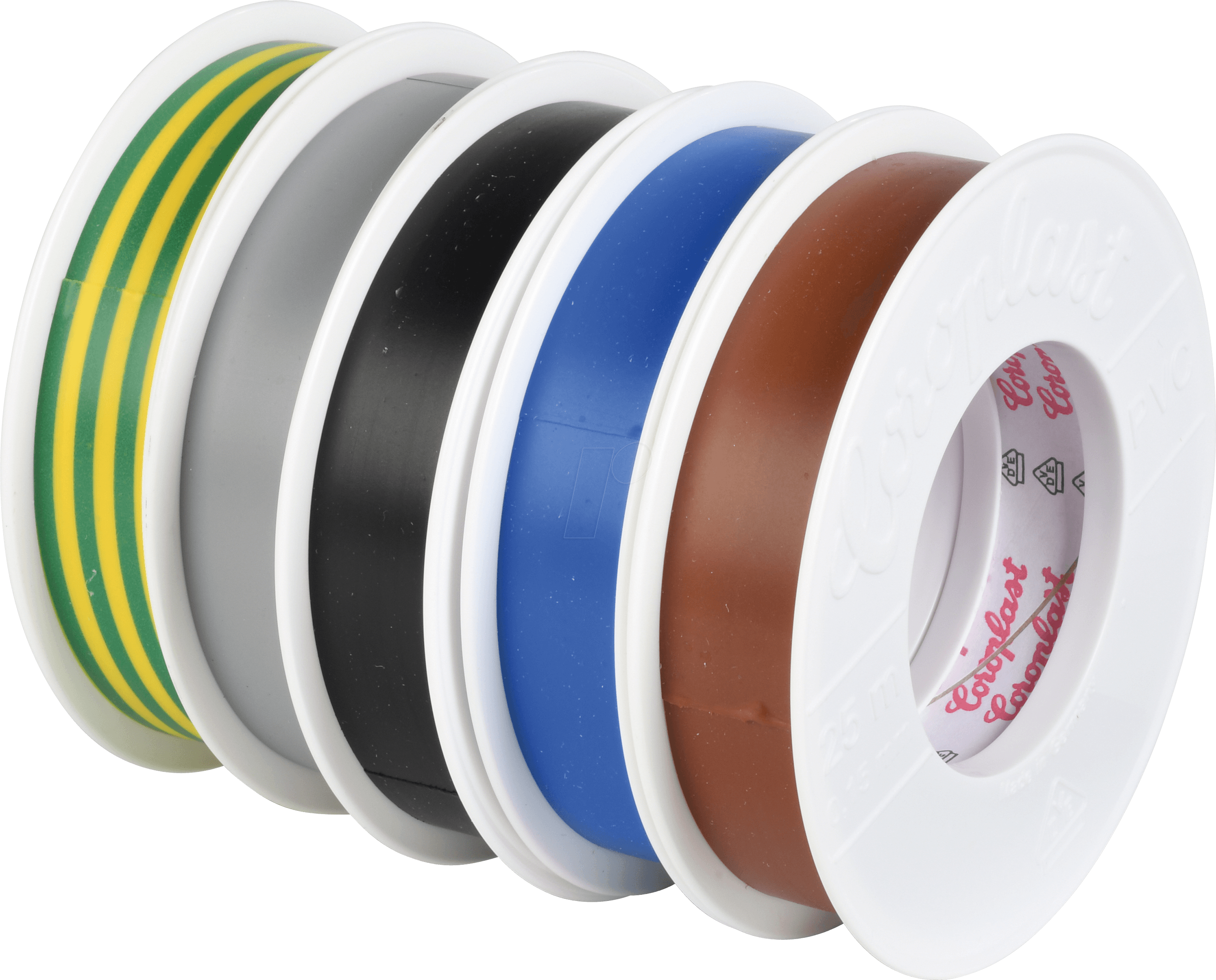 CORO 19X25 - VDE Elektroisolierband, 25 m, 19 mm, 5er Pack