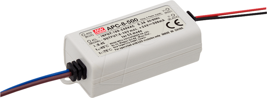 MW APC-8-250 - LED-Trafo, 8 W, 16 - 32 V DC, 250 mA