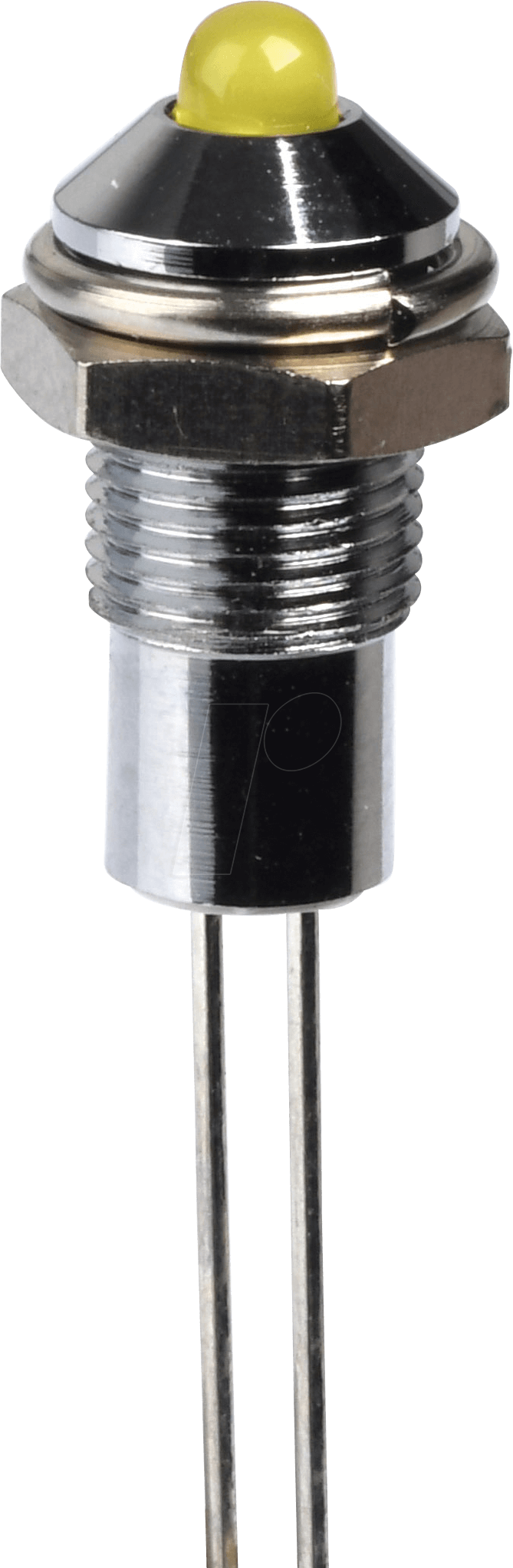 LED 103 A GE - LED, bedrahtet, 3 mm, gelb, Außenrefl., Ø6 mm, 15 mcd, 50°