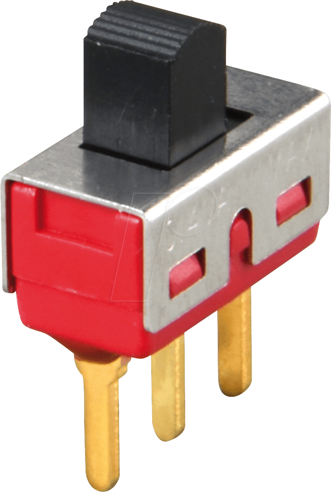 SS 13ASP - Schiebeschalter 1x UM, stehend, Print, RM 4,7