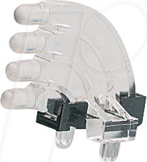 MEN 12761004 - Lichtleiter, SMD, 4x1-fach, ø 3 mm, sphärisch, abgewinkelt