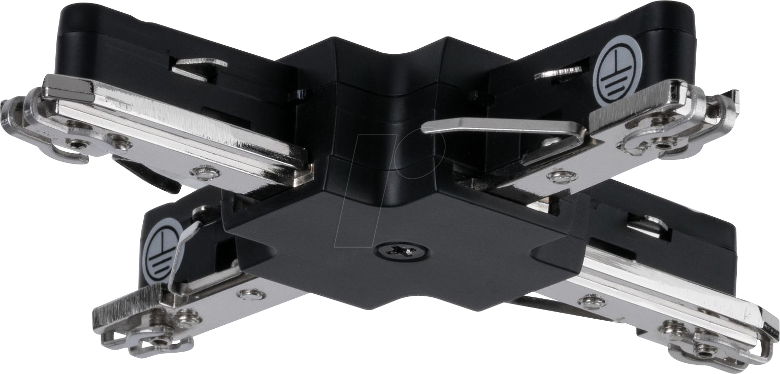 PLM 96908 - URail Verbinder X-Stück, 104x104 mm, max. 1.000 W, schwarz