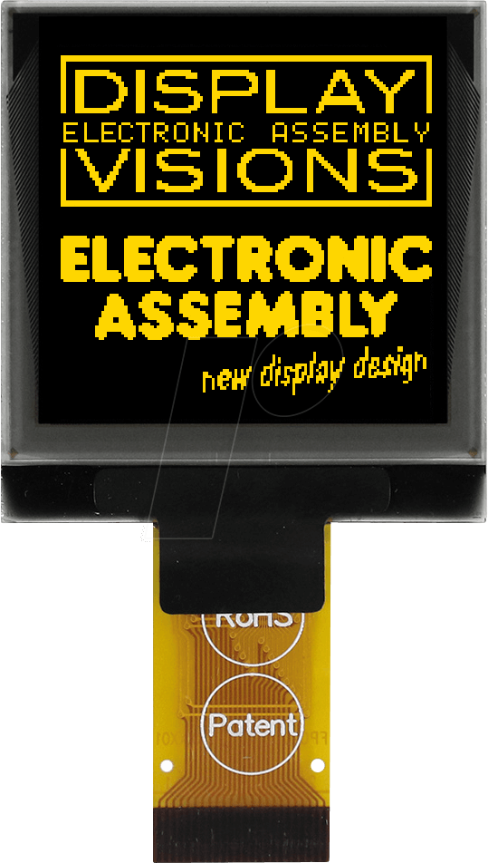 Thumbnail - EA W128128-XALG - Square Grafik-OLED, 1,5 Zoll, 34X37mm, 128x128 Dot, gelb