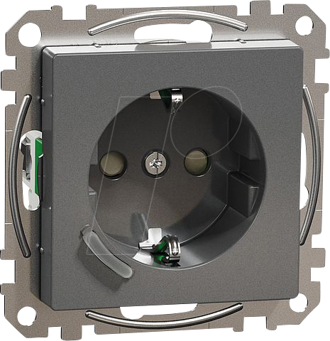 WISER 2380-0414 - Steckdose, 1-fach, anthrazit, matt, Zigbee