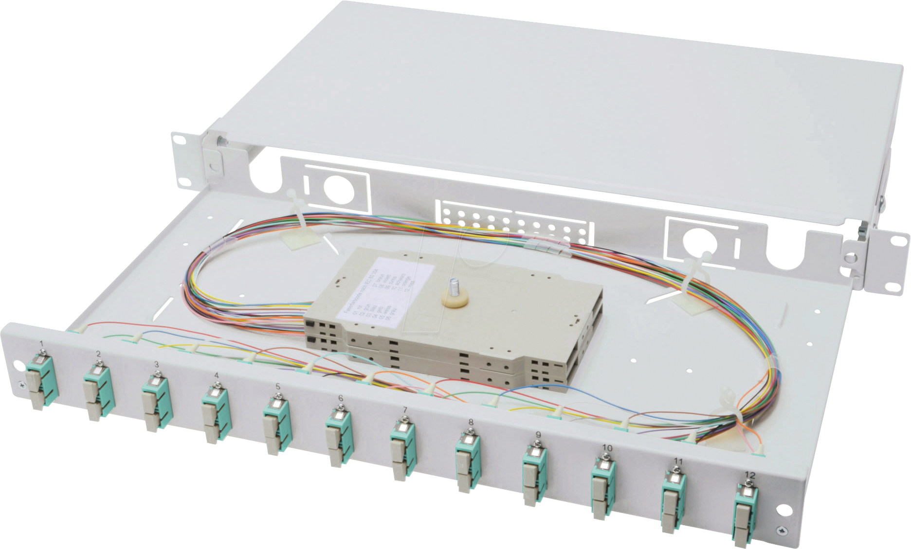 DIGI DN-96321-3 - LWL Spleißbox, 1HE, bestückt, 12x SC DX, OM3