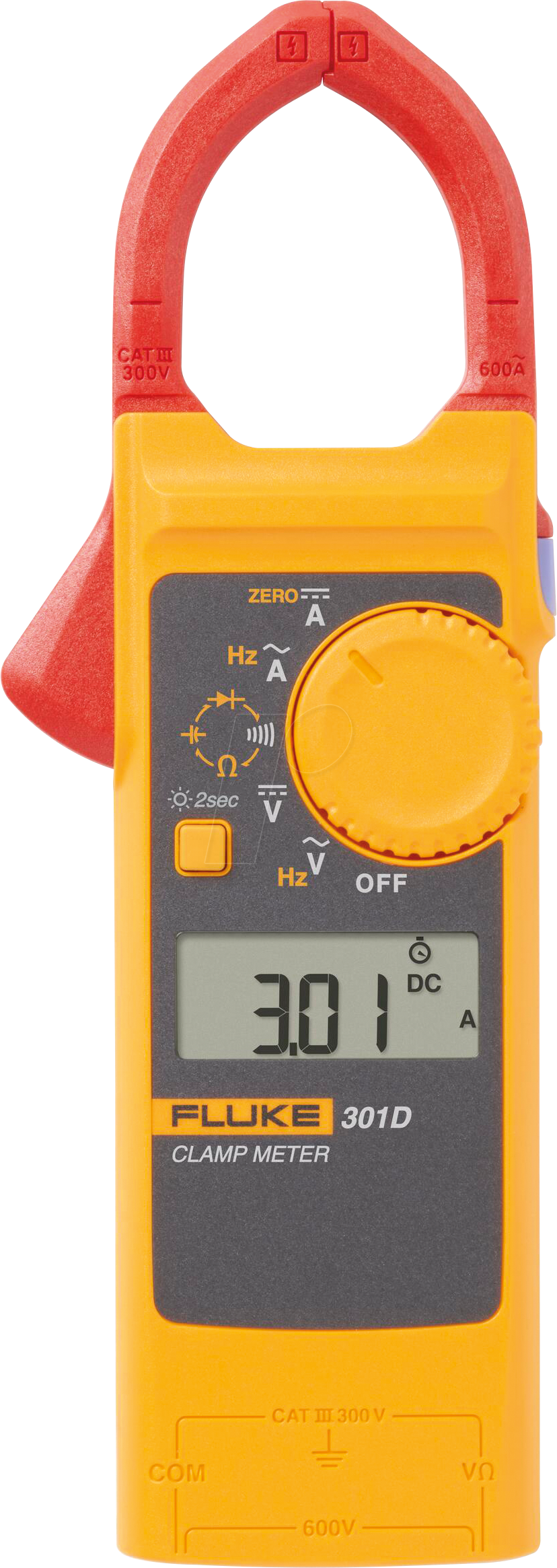 FLUKE 301D - Stromzange 301D, digital, AC/DC, bis 600 A