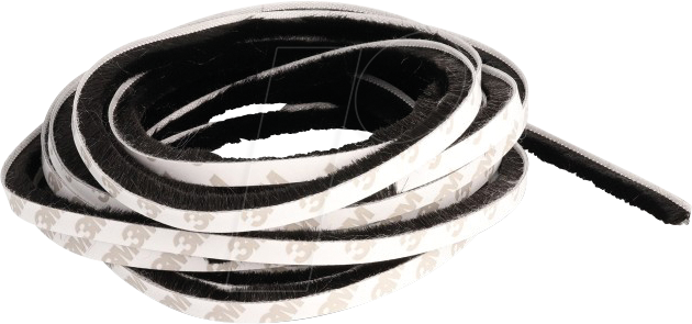 DELOCK 66893 - Bürstenstreifen selbstklebend 8 mm - Länge 5 m schwarz