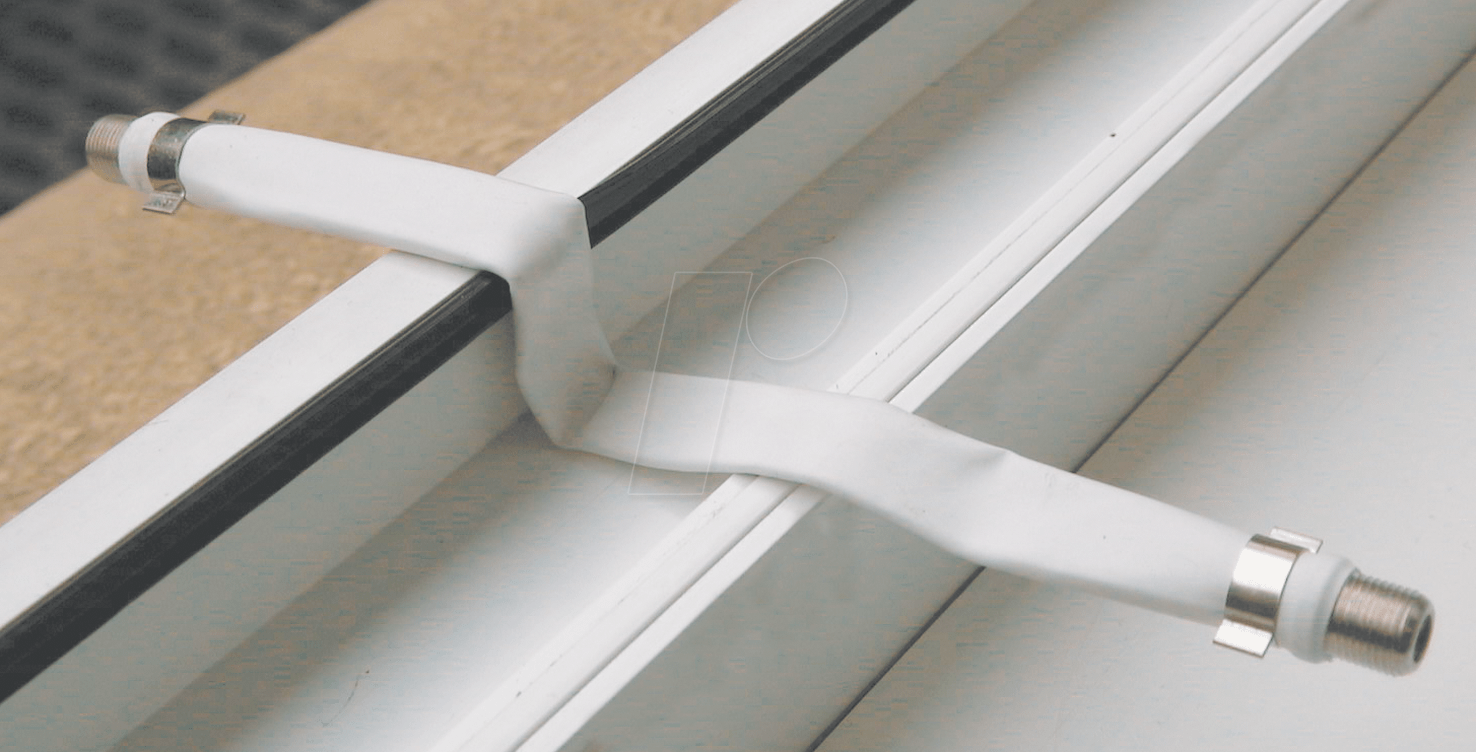 SAT KABEL FB - Fensterdurchführung, F-Buchse, 0,2 m