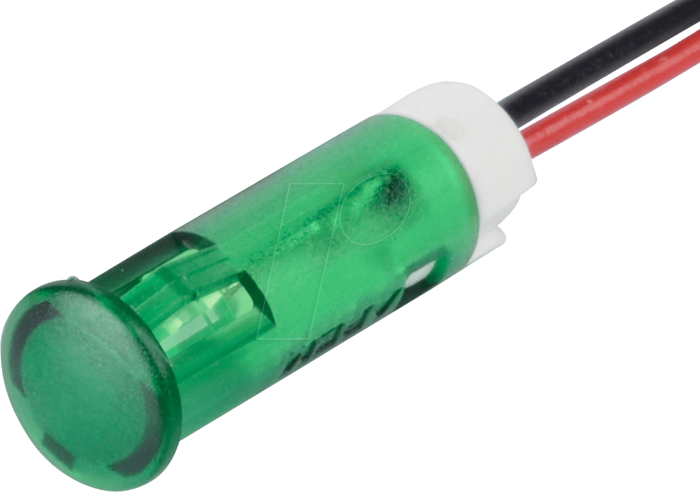 APM QS83 G12 - LED-Signalleuchte, grün, 12 V, Ø 8 mm, rund, bedrahtet