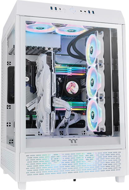 TT 31023 - Thermaltake The Tower 500 Mid-Tower-Gehäuse, weiß