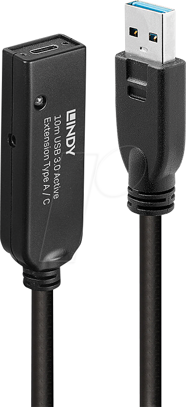 LINDY 43376 - LINDY 10m USB 5 Gb/s Aktivverlängerung Typ A an C
