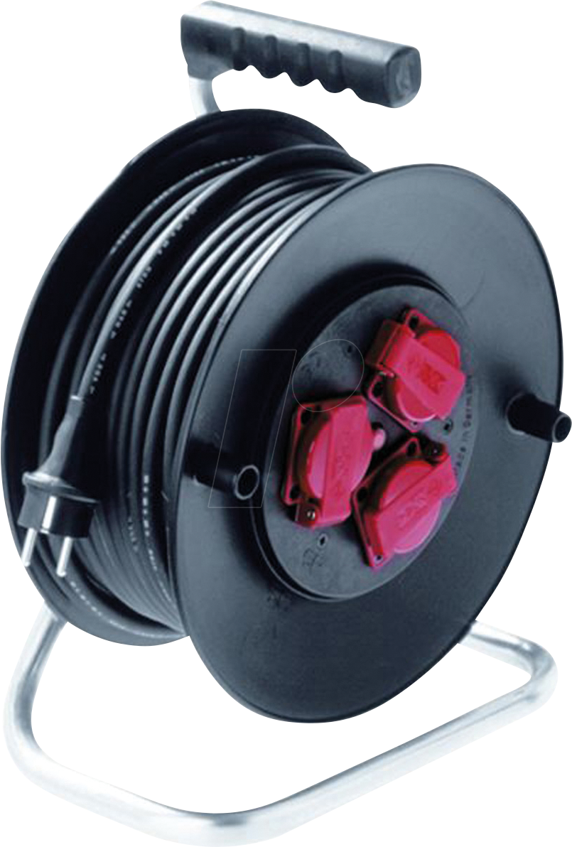 Thumbnail - BACH 392.182 - Kabeltrommel Schutzkontakt, CEE 7/3, Typ-F, schwarz