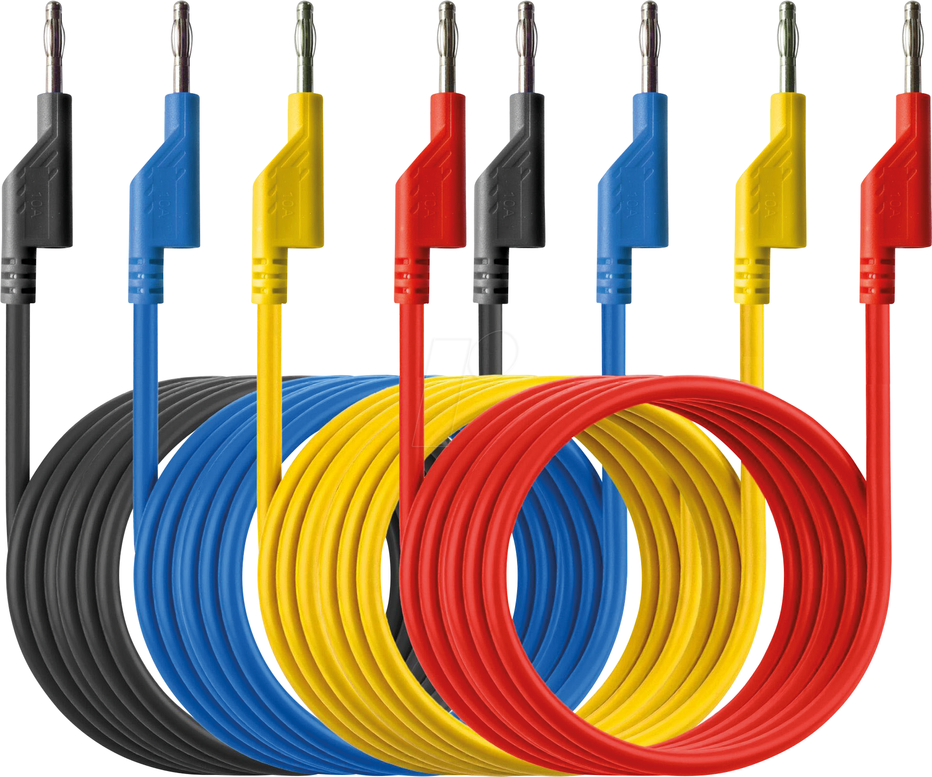 PEAKTECH 7050 - Messleitungen, 1,5 m, stapelbar, 4er Set