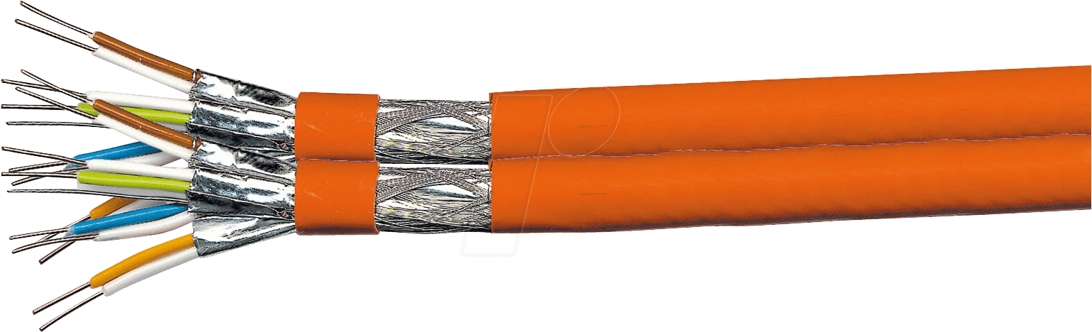 4X2X2AWG23/1-500 - CAT-7 Twin-Verlegekabel, 1000 MHz, 500m