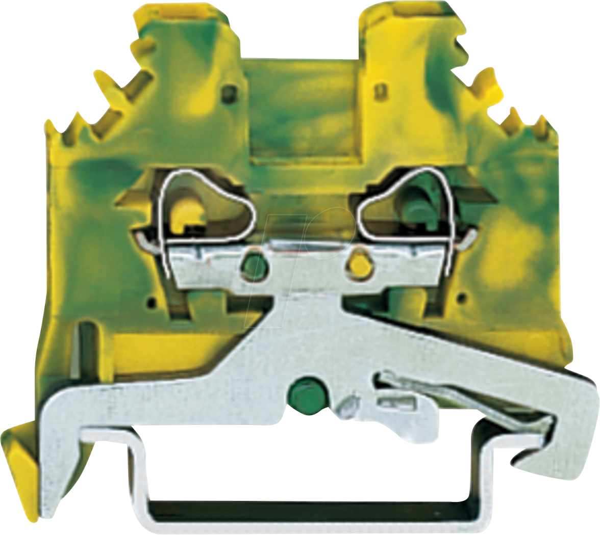 WAGO 280-107 - 2-Leiter-Schutzleiterklemme, 2,5 mm², grün-gelb
