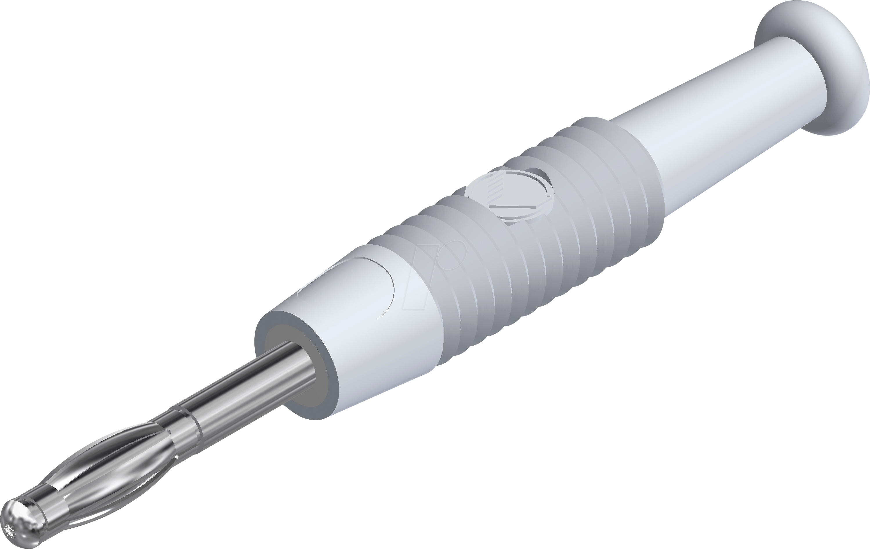 MSTF2 WS - Gefederter 2mm Stecker, weiß