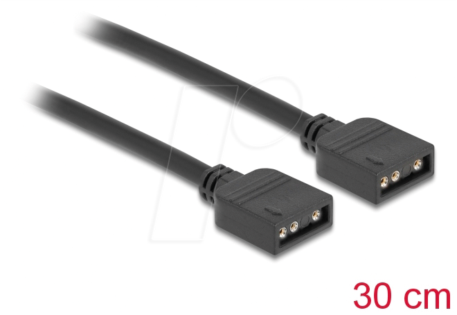 DELOCK 86013 - Kabel RGB, 3-Pin 5V > 3-Pin 5V, 0,3 m