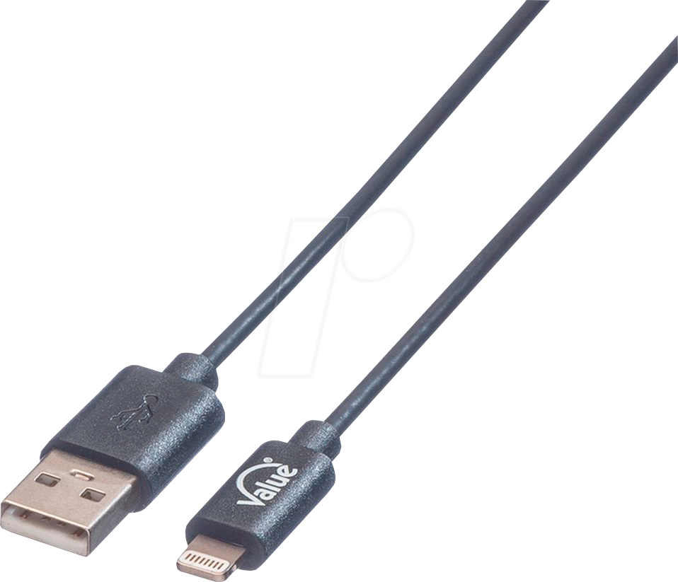 Thumbnail - VALUE 11998326 - Sync- & Ladekabel, USB-A -> Lightning, 15 cm