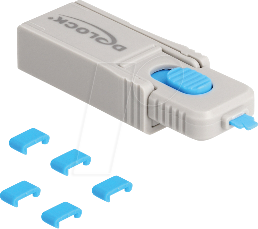 DELOCK 20926 - USB-C Port Schloss Set (1x Schlüssel, 5x Schlösser)