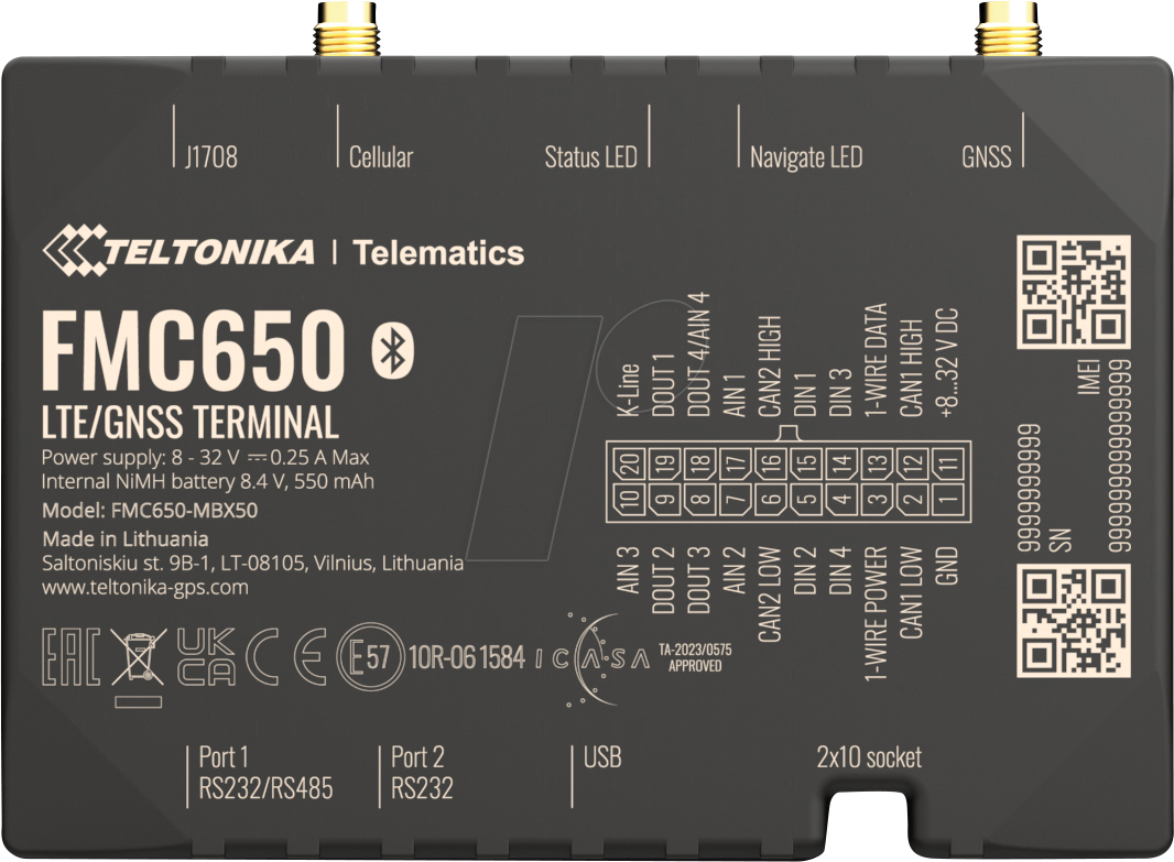 TELTONIKA FMC650 - Terminal-Tracker, GNSS, LTE