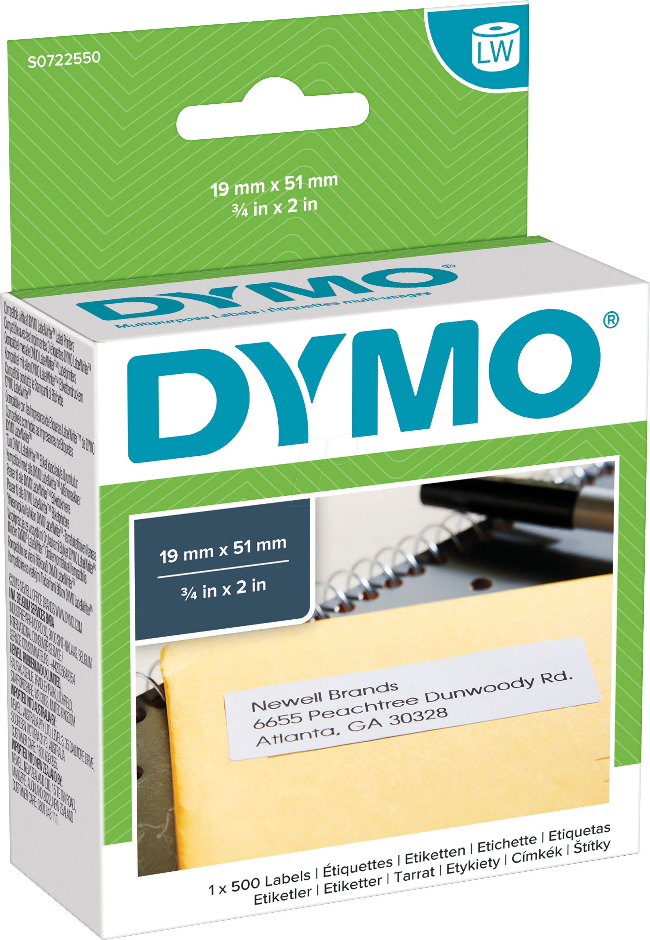 DYMO LW 11355 - DYMO Etiketten für LabelWriter, 19x51mm