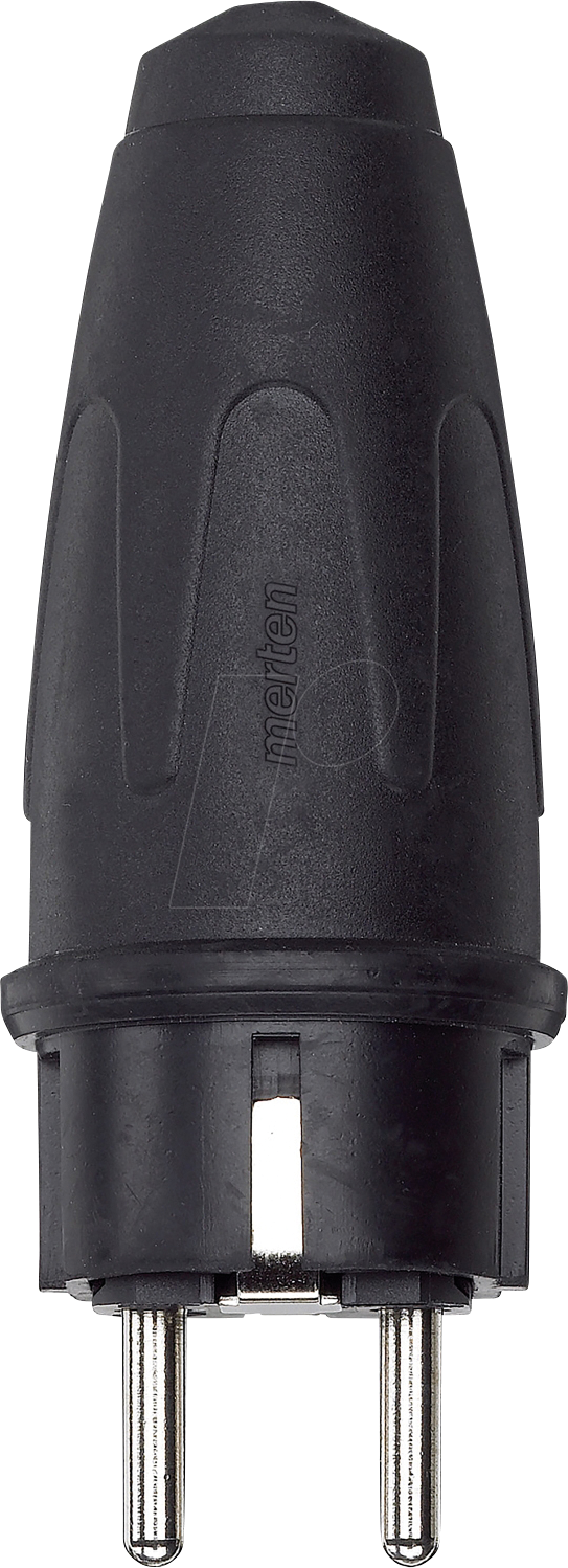 ME 122151 - Merten Gummistecker, schwarz, IP44