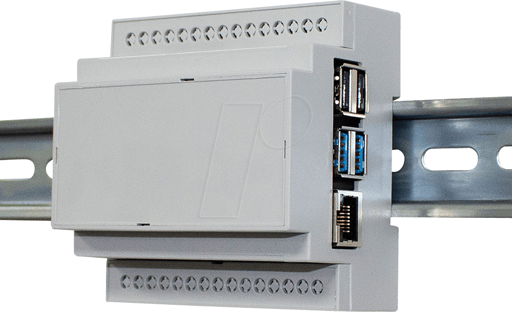 RPI CASE4 DR-GRY - Gehäuse für Raspberry Pi 4, Hutschiene, grau