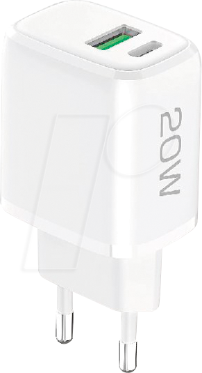 FONTASTIC 256837 - USB (PD)-Ladegerät, 5 - 12 V, 3 A, USB-C, 20 W