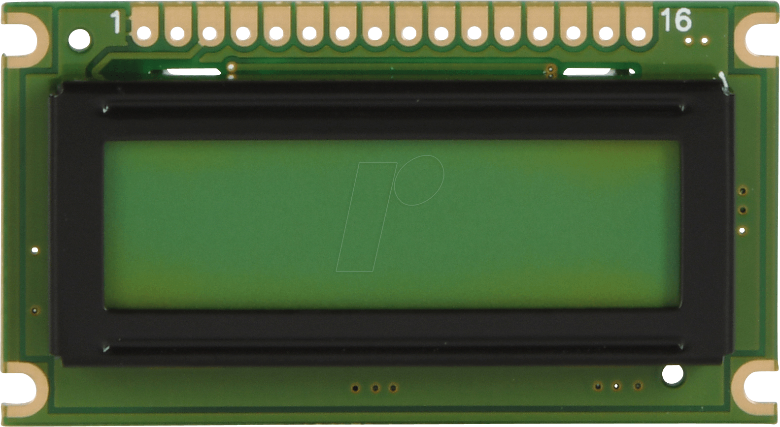 LCD-PM 1X8-8 A - LCD-Modul, 1x8, H:7,9mm, ge/gn, m.Bel.