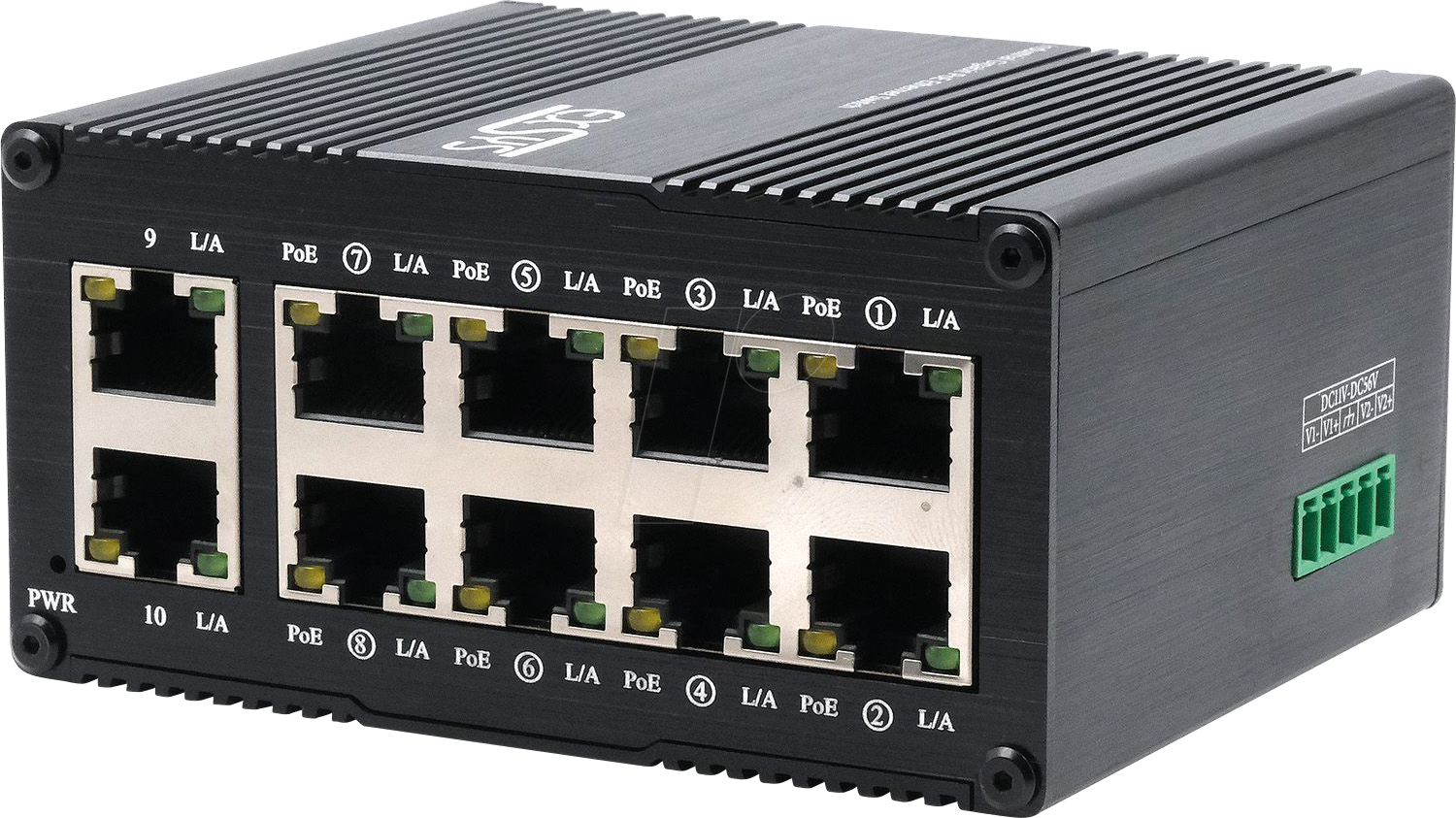 EXSYS EX-62026P - Industrie Switch, 10-Port, Gigabit Ethernet, PoE