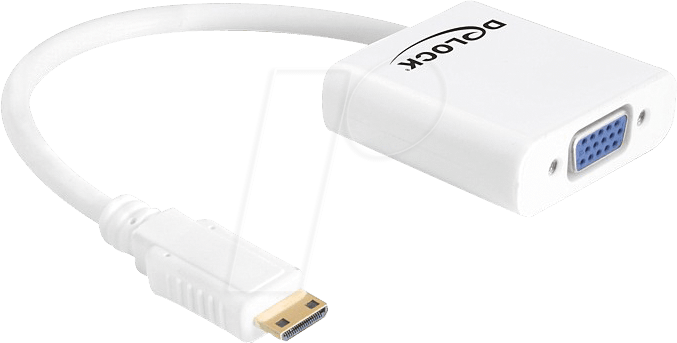 DELOCK 65348 - HDMI Adapter, Mini HDMI C Stecker auf VGA Buchse