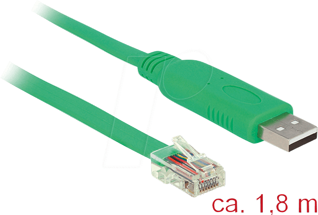 DELOCK 62960 - USB 2.0 Konverter, A Stecker > Seriell RS232 RJ45 Stecker