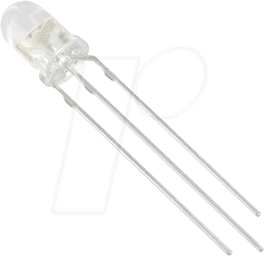 5019R1B2C-DSA - LED 5mm, bedrahtet, 3-Pin, rot/blau 1500/2000mcd, 35°