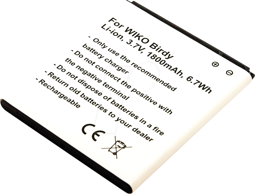 AKKU 10307 - Smartphone-Akku für WIKO-Geräte, Li-Ion, 1800 mAh